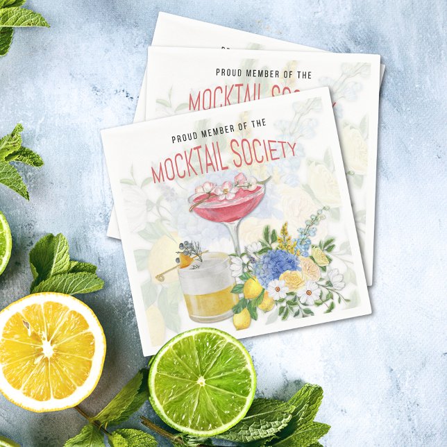 Servilleta De Papel Mocktail Society Cocktail Napkin (Subido por el creador)