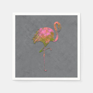 Servilleta De Papel Mod Colorido Verano Flamenco Chic Moderno Gris