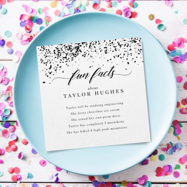 Servilleta De Papel Moda Black Confetti Graduation Party Fun Hacts (Subido por el creador)