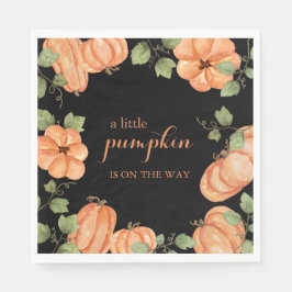 Servilleta De Papel Moda Black Fall Pumpkin Baby Shower
