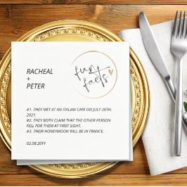 Servilleta De Papel Moda Blanca Negra Fun Fact Boda de guiones