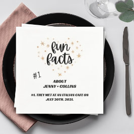 Servilleta De Papel Moda Blanca Negra Fun Fact Facts Boda