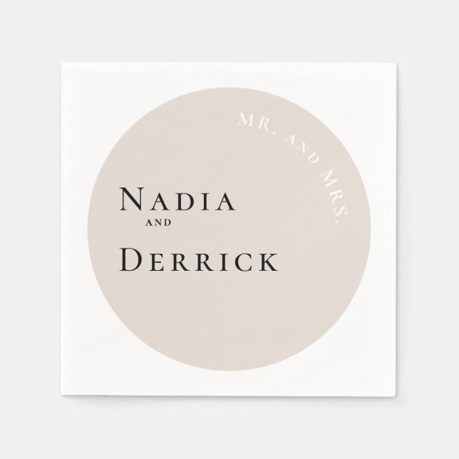 SERVILLETA DE PAPEL MODA BODA CÍRCULO (Anverso)