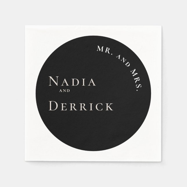 SERVILLETA DE PAPEL MODA BODA CÍRCULO (Anverso)