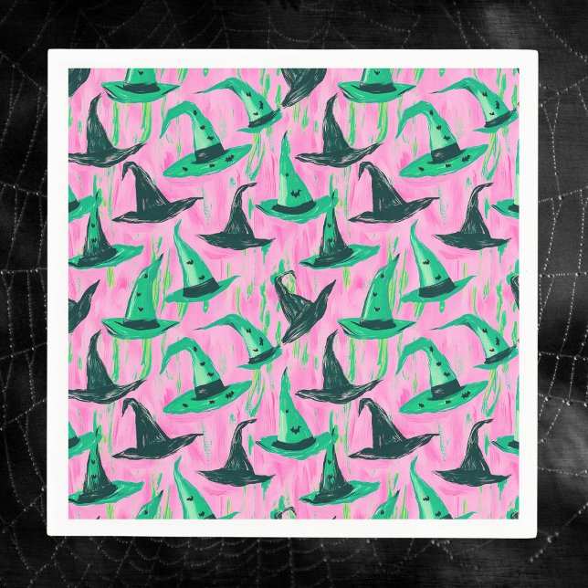 Servilleta De Papel Moda Brujas malvadas Gorras verdes y negros (Subido por el creador)