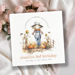 Servilleta De Papel Moda Caída Calabaza Escarecrow Cosecha Niños Cumpl