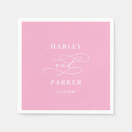 Servilleta De Papel Moda Caligrafía Boda Ensayo Compromiso