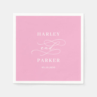Servilleta De Papel Moda Caligrafía Boda Ensayo Compromiso