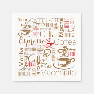 Servilleta De Papel Moda de café marrón rojo