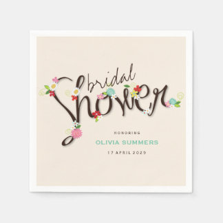Servilleta De Papel Moda de las flores de primavera extravagante Fiest