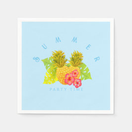 Servilleta De Papel Moda de piña azul