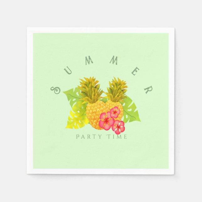 Servilleta De Papel Moda de piña verde (Anverso)