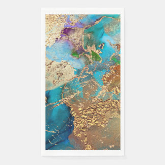 Servilleta De Papel Moda de Relieve metalizado dorado púrpura azul púr