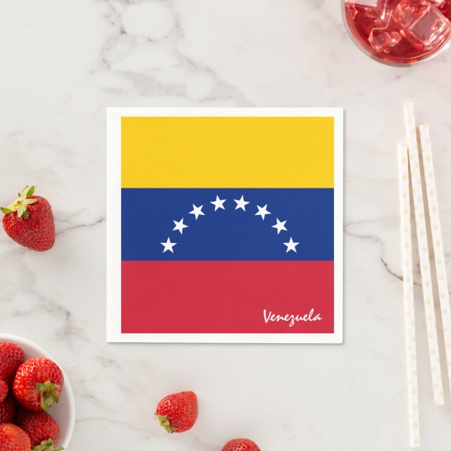 Servilleta De Papel Moda/deportes con bandera de Venezuela (In situ)