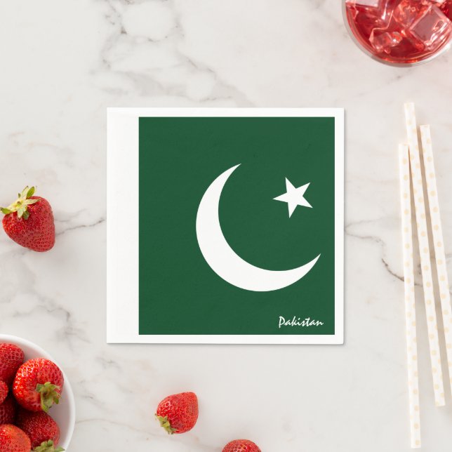 Servilleta De Papel Moda/deportes de la bandera de Pakistán y Pakistán (In situ)