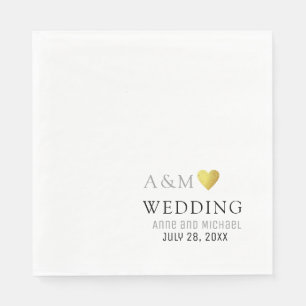 Servilleta De Papel moda elegante bodas adornos de corazón