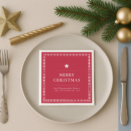 Servilleta De Papel Moda Feliz Navidad Elegante Navidad Moderna Festiv