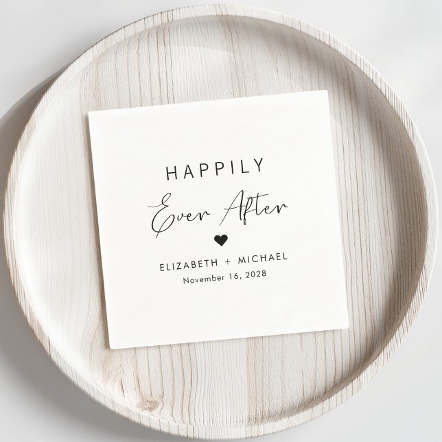 Servilleta De Papel Moda Feliz Nunca Después De Boda (Subido por el creador)