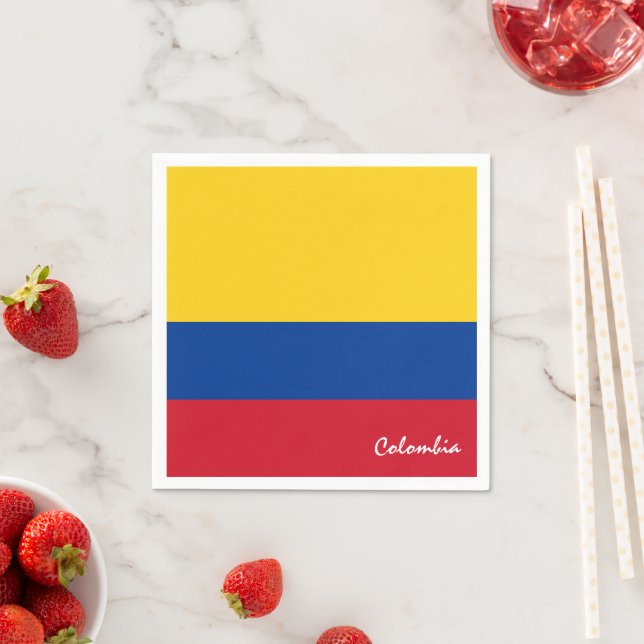 Servilleta De Papel Moda/hincha deportivo colombiano y de bandera colo (In situ)