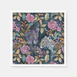 Servilleta De Papel Moda Leopard floral