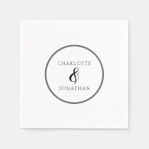 Servilleta De Papel Moda minimalista Elegante Boda de guión de caligra