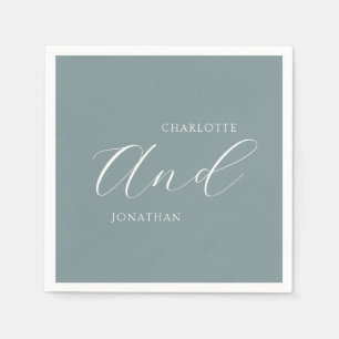 Servilleta De Papel Moda minimalista Elegante Boda de guión de caligra