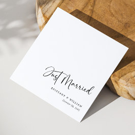 Servilleta De Papel Moda moderna escritura romántica sólo Boda casada