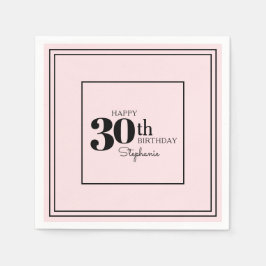 Servilleta De Papel Moda moderna simple 30.º Fiesta de cumpleaños