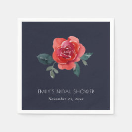 SERVILLETA DE PAPEL MODA NAVY RED VERDE ROSA FLORAL DUCHA BRIDAL