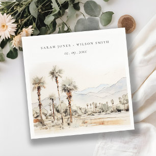 Servilleta De Papel Moda Palm Springs Boda de paisajes de California