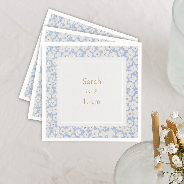 Servilleta De Papel Moda Papel azul y blanco para flores Napkin (Subido por el creador)