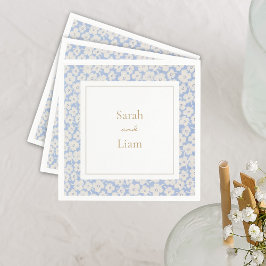 Servilleta De Papel Moda Papel azul y blanco para flores Napkin