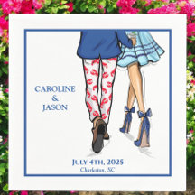 Moda Pareja Rojo Lobster Ducha Favor de la Boda