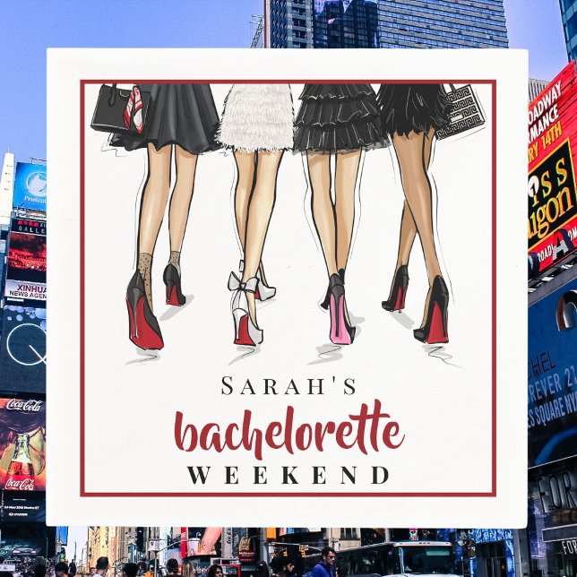 Servilleta De Papel Moda personalizada para fin de semana de despedida (Subido por el creador)