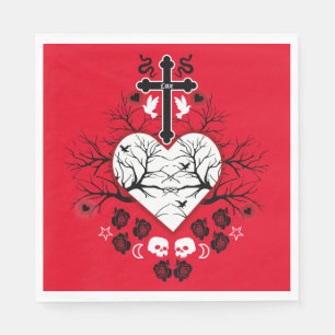Servilleta De Papel Moda Post Punk Gótica