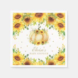 Servilleta De Papel Moda Pumpkin Sunflower Birthday Party Baby Shower