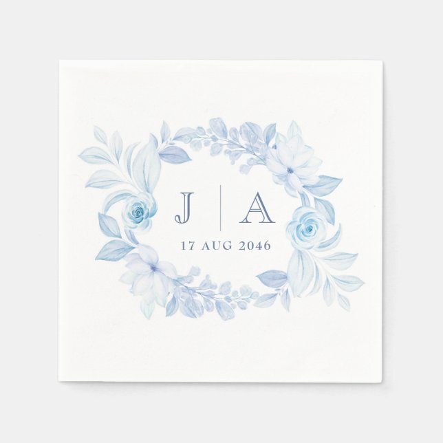 Servilleta De Papel Moda romántica Boda floral clásico Napkin (Anverso)