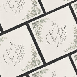 Servilleta De Papel Moda rústica acalló la vegetación y el papel de nu