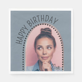 Servilleta De Papel Moda simple Cualquier edad Rosa de cumpleaños Foto