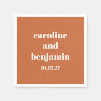 Moda Terracota audaz Boda moderno personalizado