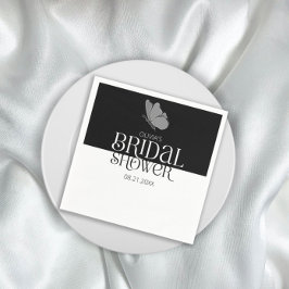 Servilleta De Papel Moda Tipografía Minimalista Ducha de novia con mar