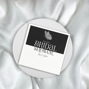 Servilleta De Papel Moda Tipografía Minimalista Ducha de novia con mar