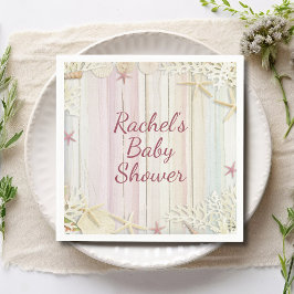 Servilleta De Papel Moda Tropical Beach Seashell Baby Shower Boho