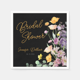 Servilleta De Papel Moda Wildflower Script Bridal Shower