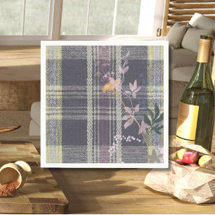 Servilleta De Papel Moda Winter Check Floral Plaid Farmhouse