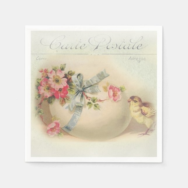 Servilleta De Papel Moda y huevo de Semana Santa de Victoria (Anverso)