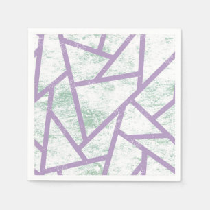 Servilleta De Papel Modalidades de mosaico verde claro y lavanda