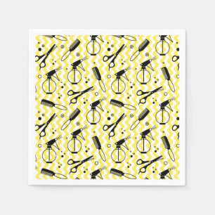 Servilleta De Papel Modelo amarillo de la herramienta del peluquero