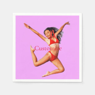 Servilleta De Papel Modelo de baile bikini Thunder_Cove