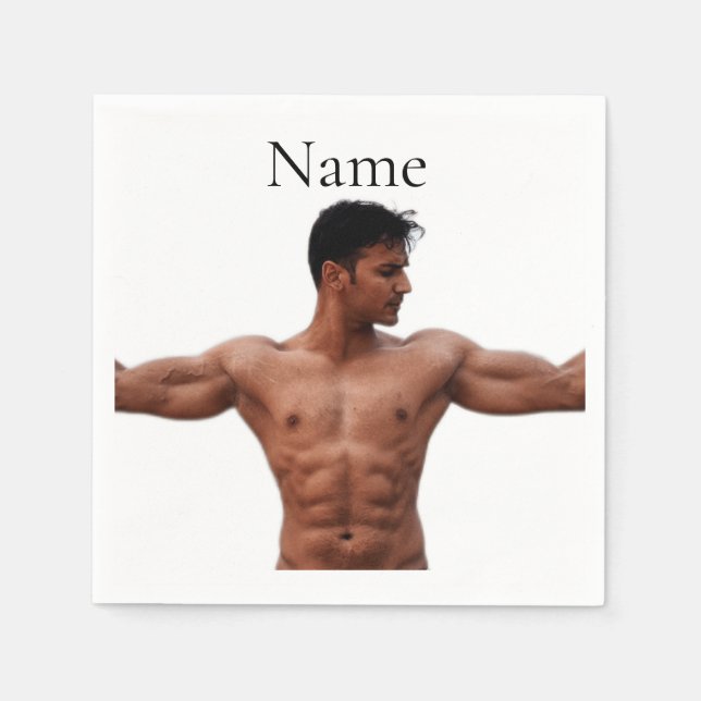 Servilleta De Papel Modelo de fitness masculino Thunder_Cove (Anverso)